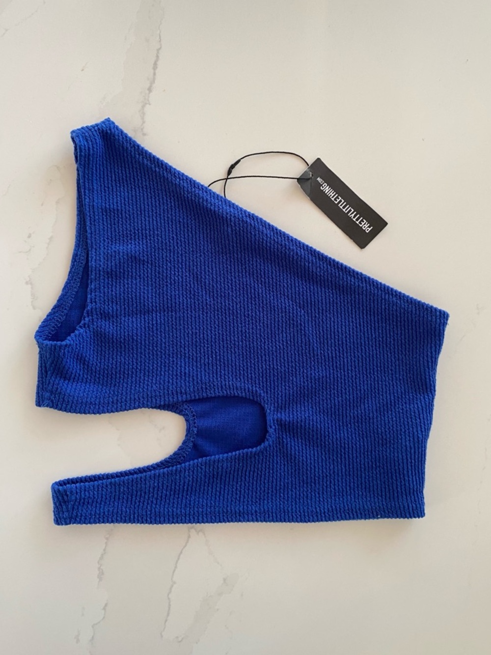 NWT PrettyLittleThing Cobalt Blue Crop Top
